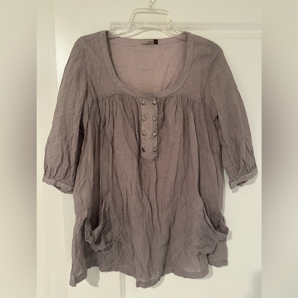 Aritzia Wilfred Bohemian Baby Doll Top